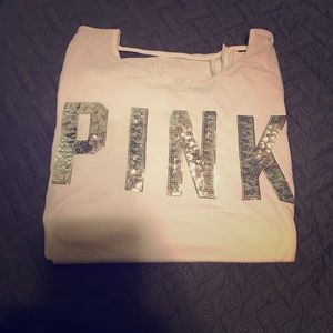 Pink Victoria’s Secret bling Tee